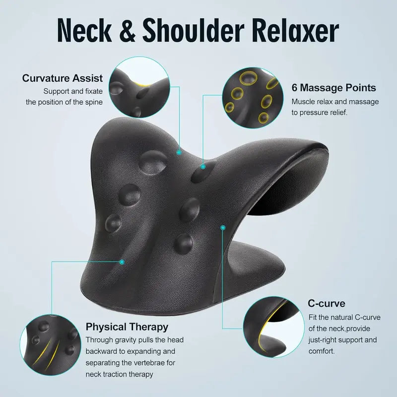 HZA™Neck Stretcher,Neck Hump Corrector,Neck and Shoulder Relaxer Cervical Traction Device Pillow for Muscle Relax and TMJ Pain Relief