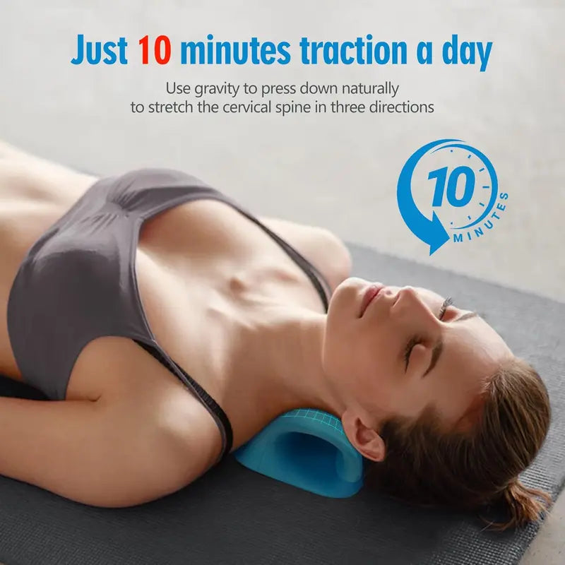 HZA™Neck Stretcher,Neck Hump Corrector,Neck and Shoulder Relaxer Cervical Traction Device Pillow for Muscle Relax and TMJ Pain Relief