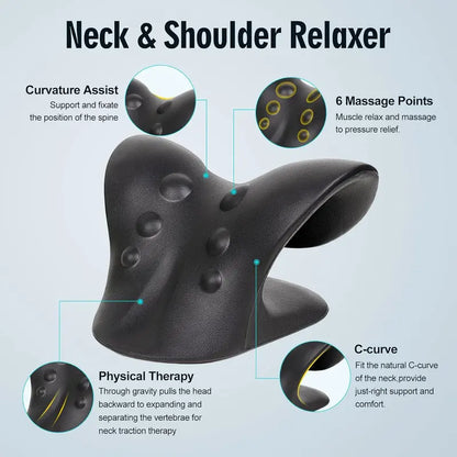 HZA™Neck Stretcher,Neck Hump Corrector,Neck and Shoulder Relaxer Cervical Traction Device Pillow for Muscle Relax and TMJ Pain Relief